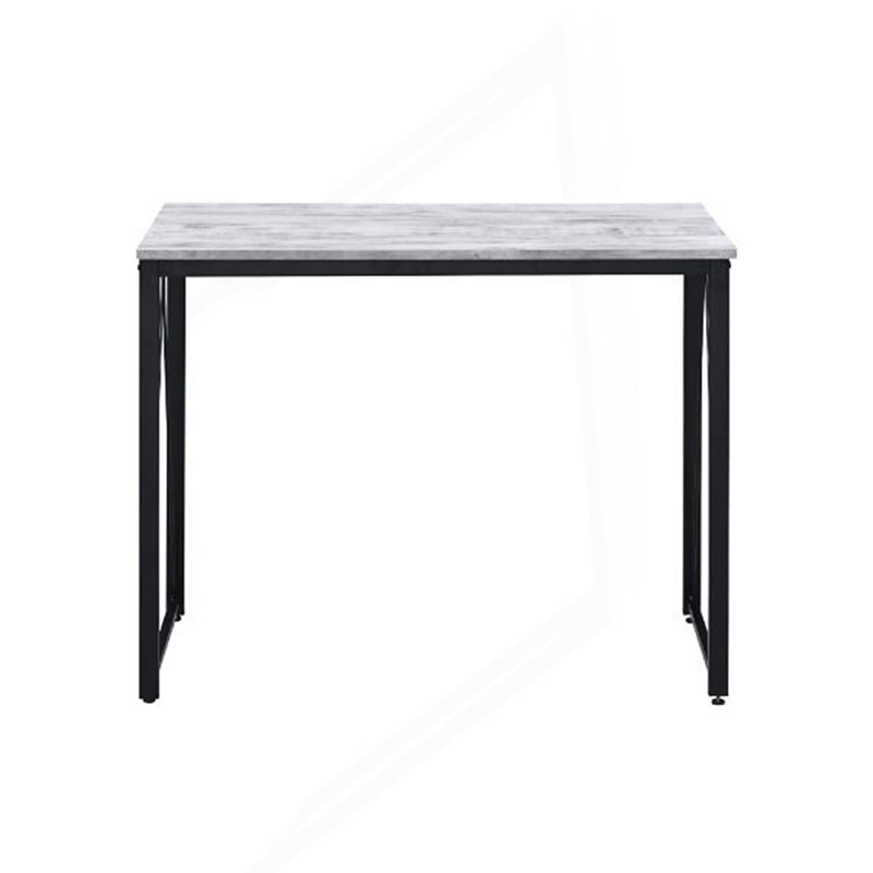 Bureau d'écriture rectangulaire avec base en métal