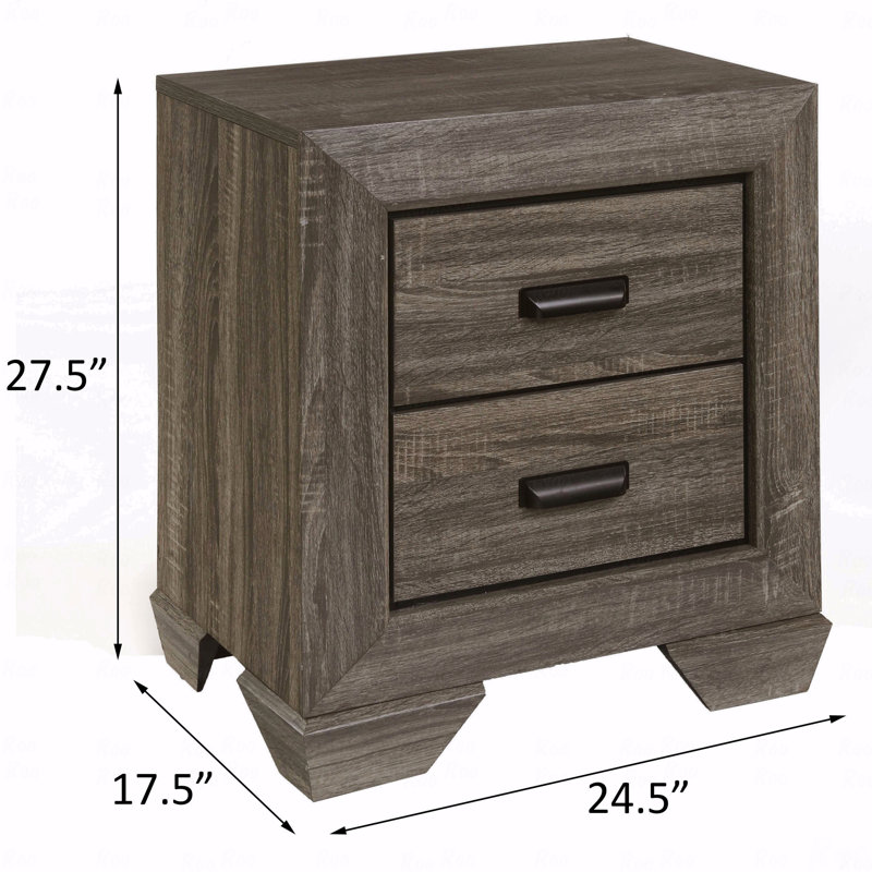 Table de chevet 2 tiroirs