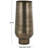 Mufinella Aluminum Metal Textured Wide Floor Geometric Decorative Brass Vase with Elevated Base-98716392