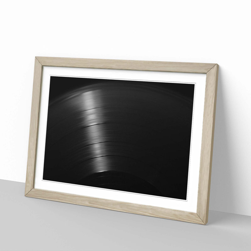 Grooves of the Vinyl Record - Picture Frame Photograph Print, 48cm H x 65cm W x 2cm D, Oak Framed