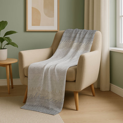 Addison Machine Washable Sherpa ASB736 Stripes Throw Blanket