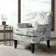 Aguilar Contemporary Upholstered Armchair with Nail Head Trim