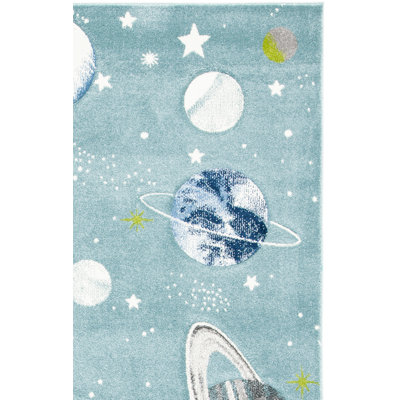 Higuera Teal/Ivory/Grey Area Rug