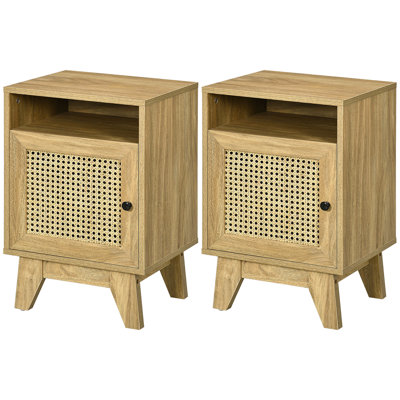 Mullica 39cm W Manufactured Wood Bedside Table