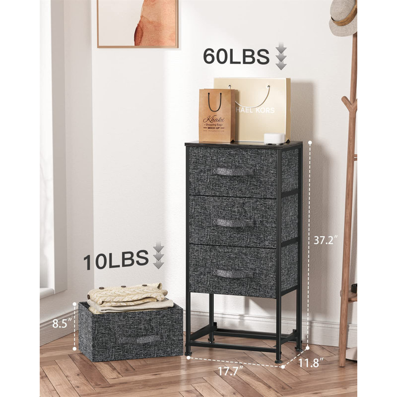Madchen 4 Drawer 44.9cm W Chest, Black