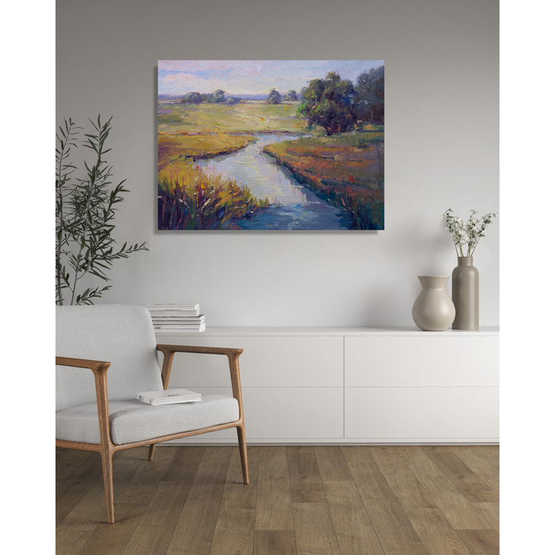 John Beard Collection''s Last Light On Giclee Canvas Hand Embellished Art, 30" H x 40" W X 2" D, Unframed
