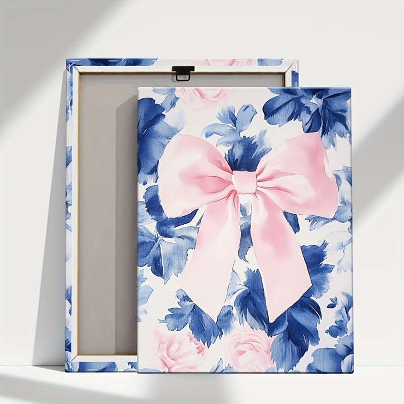 Impression sur toile à motif floral rose doux - Urban Studio, 18 * 12 pouces (45 * 30 * 2cm)