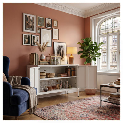 A multi-functional metal storage cabinet with a height of 25.2 inches