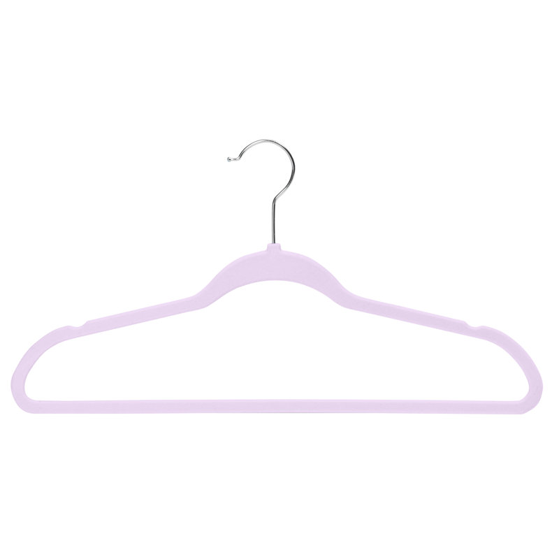 Cintre en velours antidérapant, Mauve
