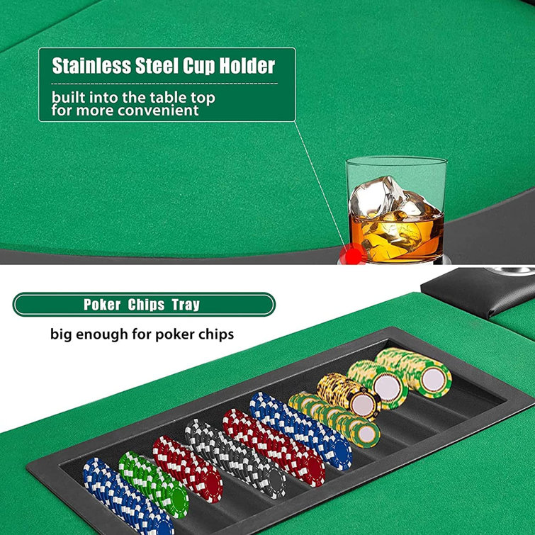 AVAWING 46.9'' 8 - Player Green Foldable Poker Table & Reviews - Wayfair  Canada