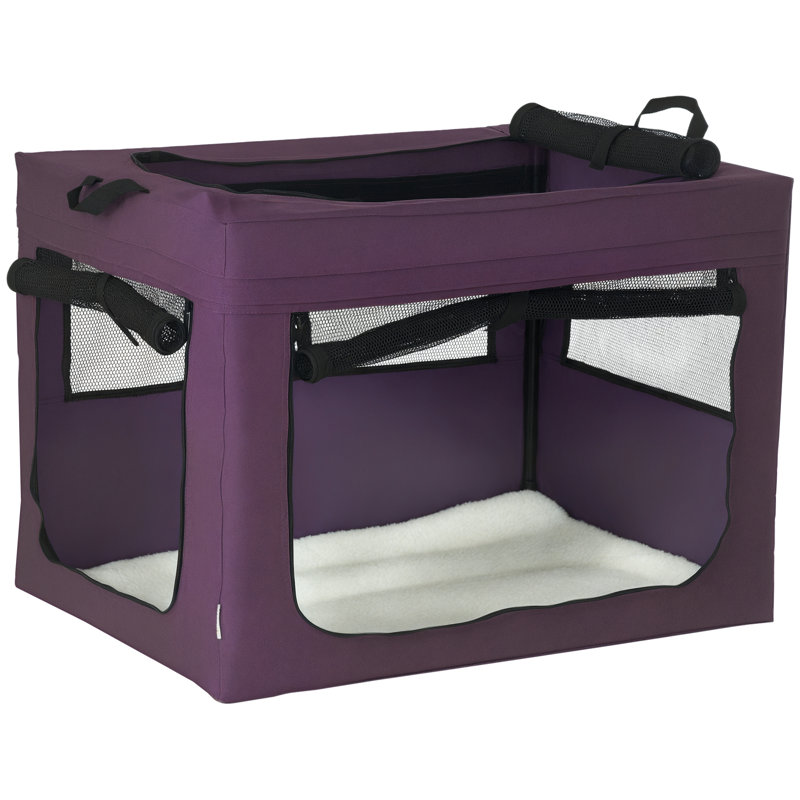 Pet Carrier with 1 Door, Purple, 57cm H x 79.50cm W x 57cm D