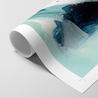 Teal Composition I -Canvas Print Only - NOT FRAMED