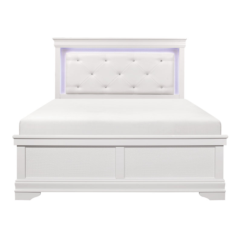 Tête de lit tapissier Glam, Grand lit