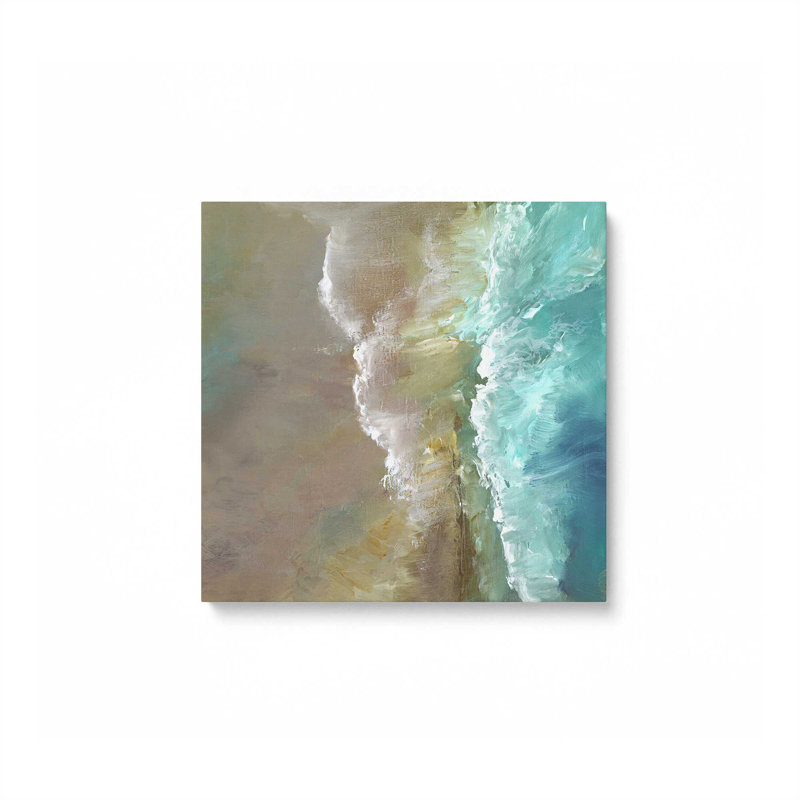 Impression sur toile roulée Waves Meeting the Shore II, Toile tendue, H 24 po x l 24 po x P 1,25 po