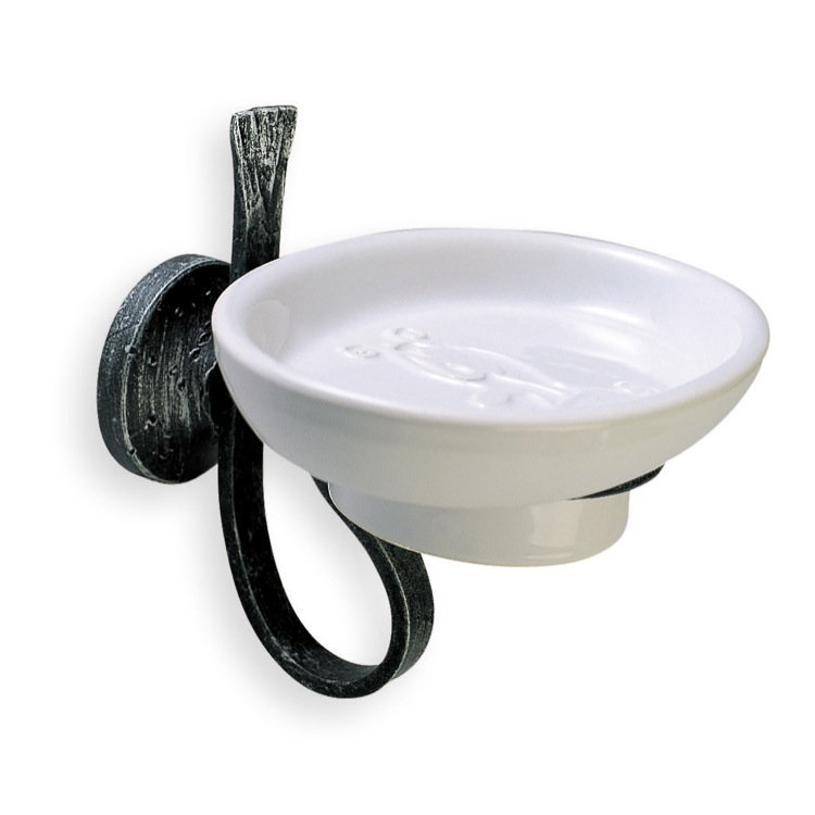Porte-savon en céramique Flora Classic, Blanc ancien