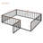 Queen Size Metal Floor Bed Frame with Safety Fence and Door – Sturdy Black Kids Bed Frame for Bedroom-410636675-410636672