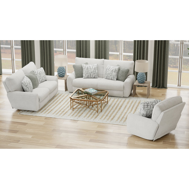 Causeuse inclinable électrique Beyla, Chenille crème