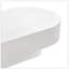 Table basse ovale élégante de 43,3 po de largeur avec plateau de 6,8 po d'épaisseur, table de bout tambour de style crème moderne, table centrale cannelée minimaliste avec base robuste pour le salon, assemblage facile-1139431266