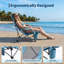 Chaise de plage haute pliante, avec porte-gobelet-129459440