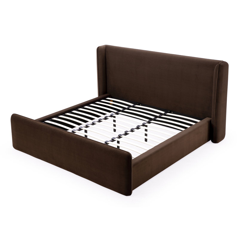 Joss & Main Aelin Upholstered Platform Bed - Brown