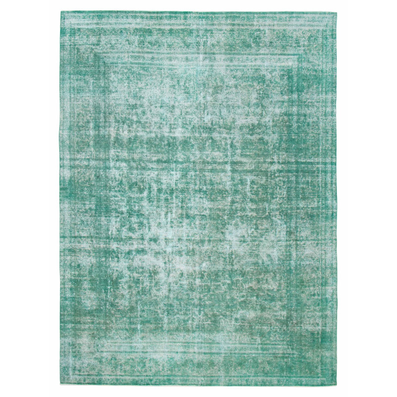 Tapis unique en laine de style années 1990 de 9 pi 5 po x 12 pi 4 po Rauchtown