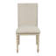 Chaise de salle à manger rembourrée de 2 avec des pieds en bois tournés dans une chaise classique à thème rustique