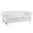 84"Polyester Rolled Arm Chesterfield 3 Seater Sofa