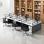 Rectangle 6 Person Benching Workstation with Cable