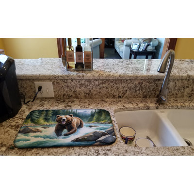 Tapis de séchage Alaskan Wilderness Grizzly Bear