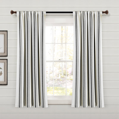 Cotton Blend Semi Sheer Curtain Pair