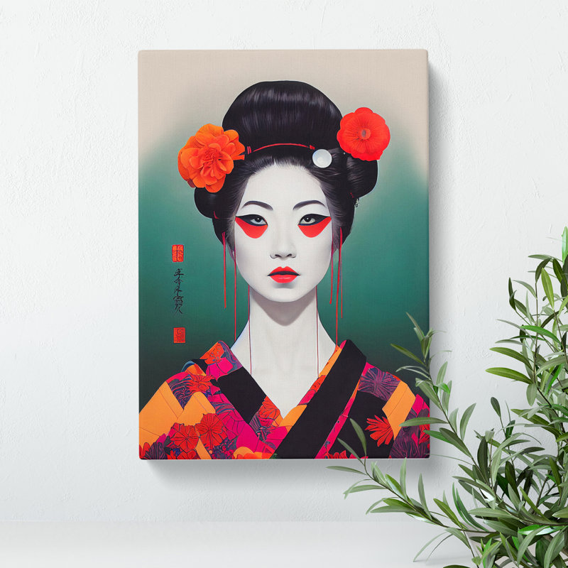 XC1022-1689X Contemporary Geisha No.5 - Wrapped Canvas Print, 60cm H x 40cm W x 3cm D