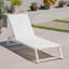 Chaise longue en maille métallique, réglable en blanc - Créez un patio serein ou une piscine près de la piscine avec dossier, idéal pour et patio, blanc, 76,71 po