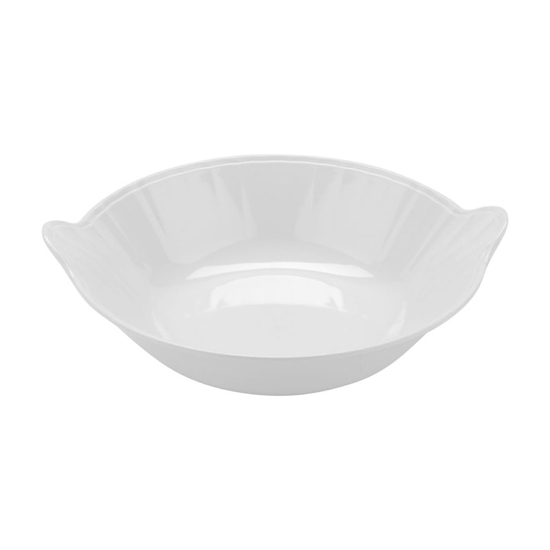 ML-93-W - 2 pintes (2,4 pte, jante double), bol 12,5 po, profondeur 3 po, Blanc