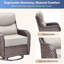 Ensemble de conversation pour patio en osier pour 7 personnes avec coussins de 6 po Wickes Haven-573176081-581142073