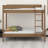 Bunk Bed Frame With Ladder, Safety Guardrails, Upholstered Headboard/Footboard