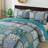 HoneiLife Windsor Gardens Green Blended Quilting 3-Piece Queen Size Bedding sets-125762020