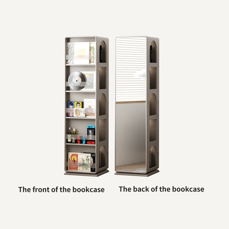 French style floor mounted rotatable bookcase, Grey