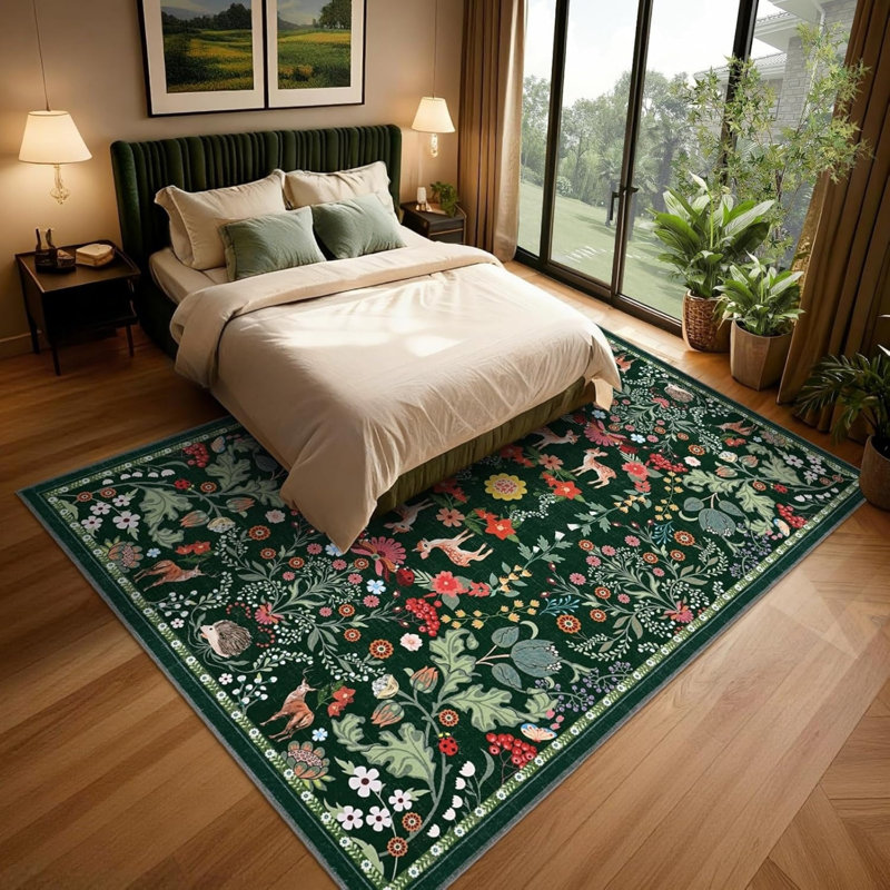 Tapis multicolore vert Woodland