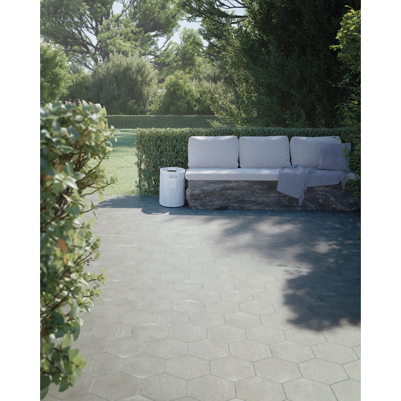 Chicago 8" x 8" Porcelain Concrete Look Wall & Floor Tile, Gray