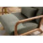 66cm Modern Solid Wood Frame Upholstered Accent Chair , Modern Armchair with Lumbar Support Pillow-170864836