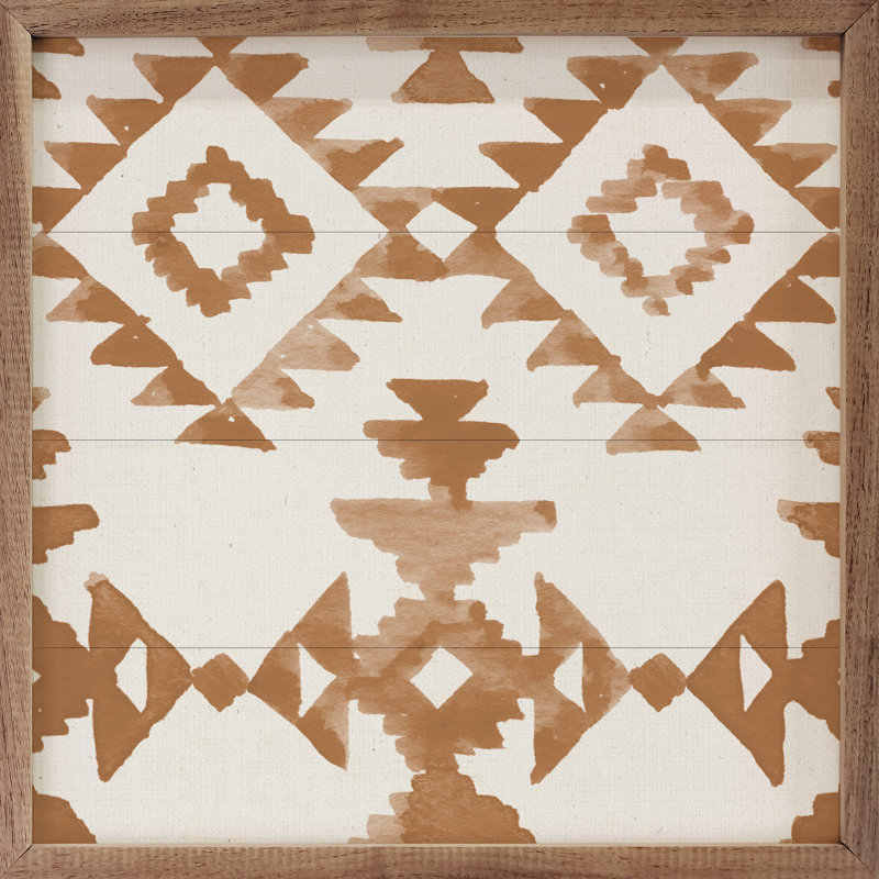 «Southwest Flair Motif IIF par Anne Tavoletti» sur bois, H 4 po x l 4 po