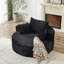 Chaise pivotante en mousse de velours côtelé de 55 po L