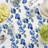 Rectangular Tablecloth, 100% Cotton, 52X104", Blue Watercolor Roses-494261012
