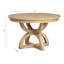 Table de salle à manger extensible ronde 48 po avec 4 chaises d'appoint rembourrées, 2 chaises et un buffet-1485207679