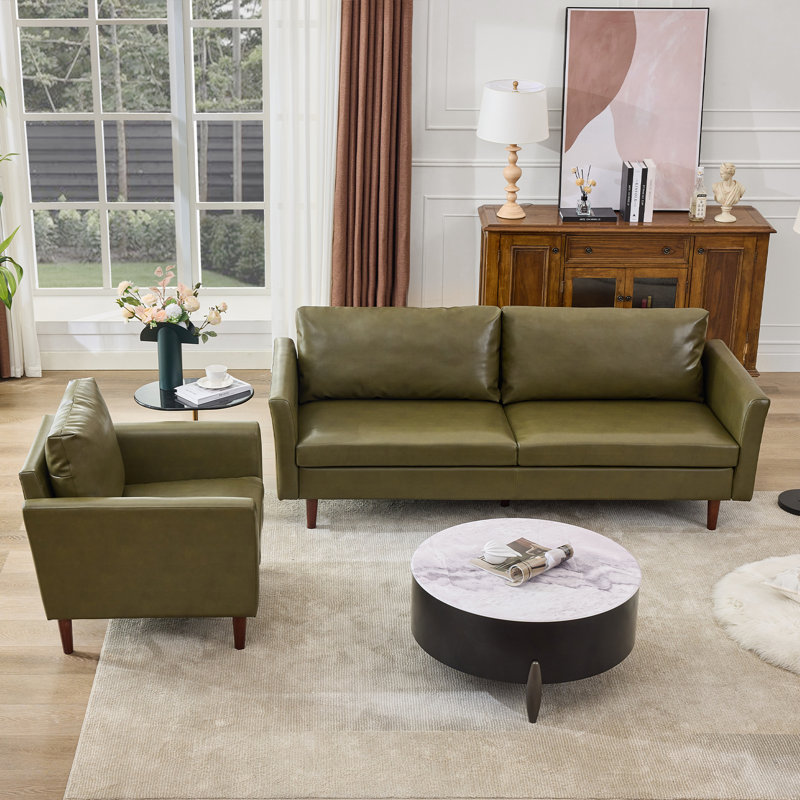 Ensemble de salon 2 pièces Bobur, Vert olive