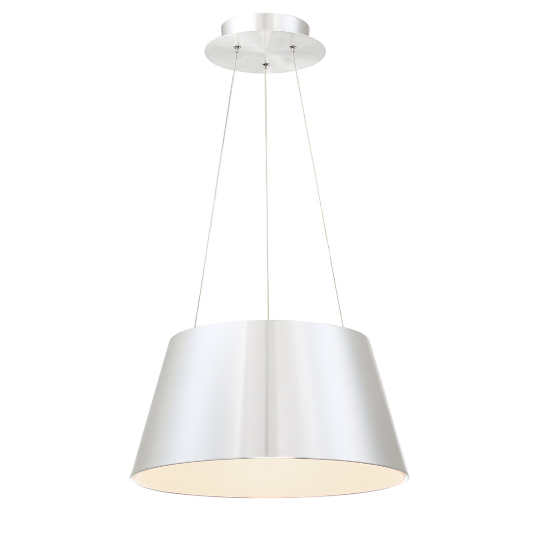 Juniata 1 - Light Brushed Aluminum LED Single Pendant Brayden Studio®