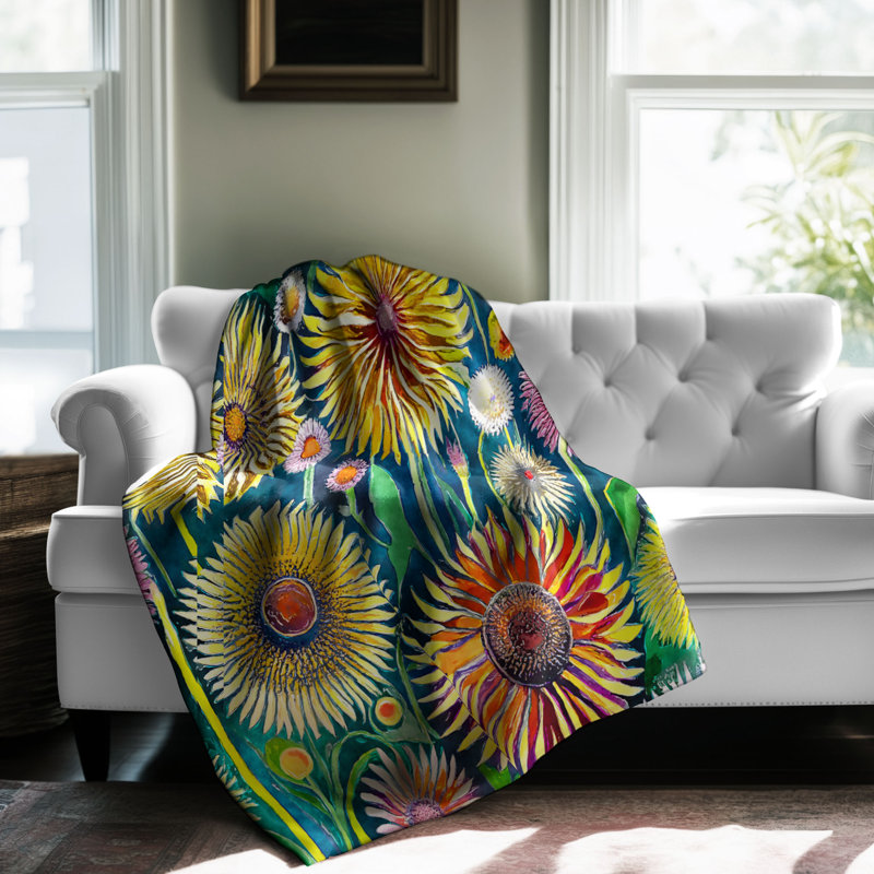 Jeté Funky Floral Fantasia, L 50 po x L 60 po