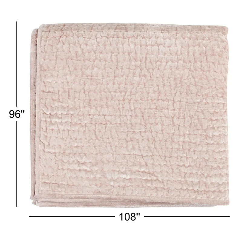 Velvet Quilt, King Quilt, Bliss Pink