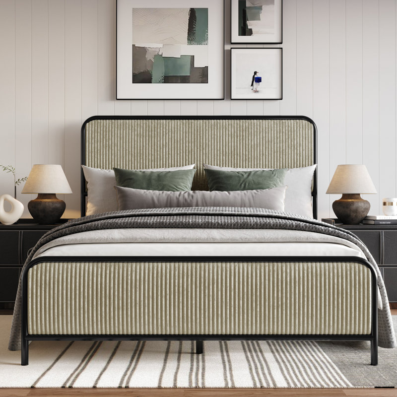Parma Panel Bed, Black, Full