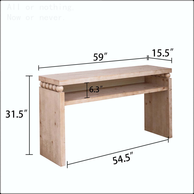Modern Rustic Console Table with Open Shelf